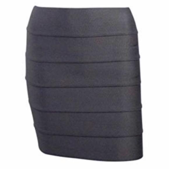 Pleasure Doing Business Black Bandage Mini Skirt - Picture 2 of 6